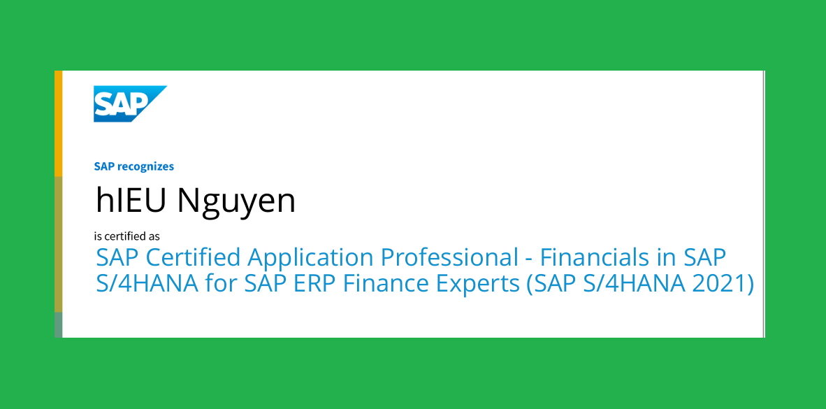 SAP Certificate